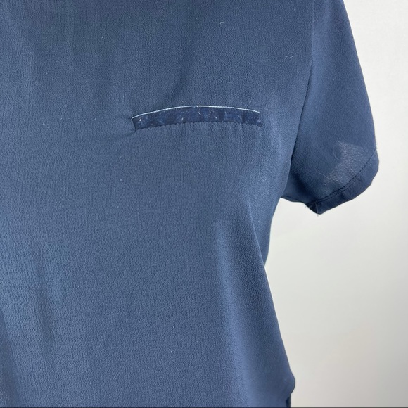 ZARA Size M Navy Blouse - Picture 3 of 9